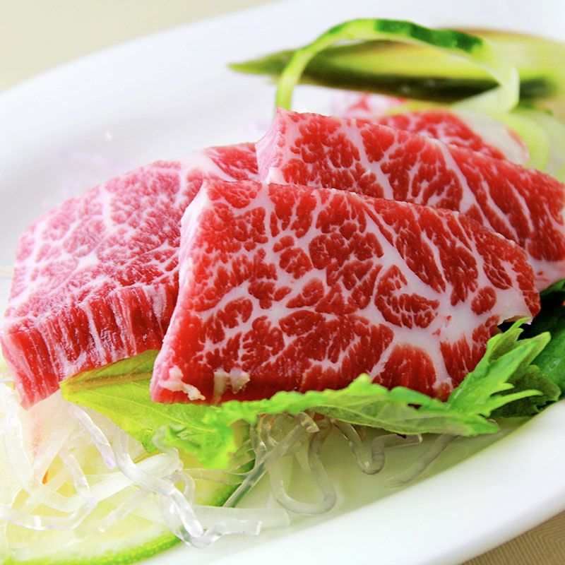 国産】ブロック上霜降り(80g)鮮馬刺し 熊本直送 | 菅乃屋 【公式通販