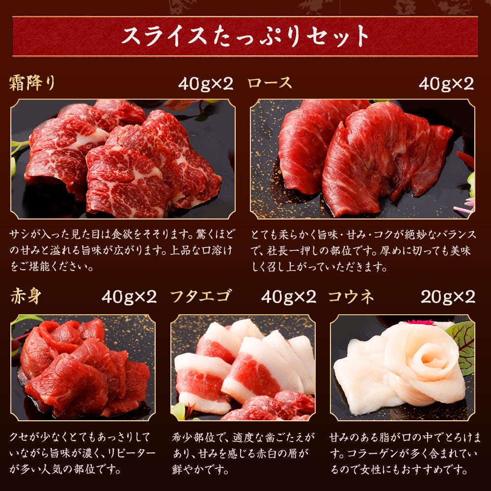 菅乃屋 公式通販サイト】|【当日出荷】鮮馬刺しスライスたっぷりセット