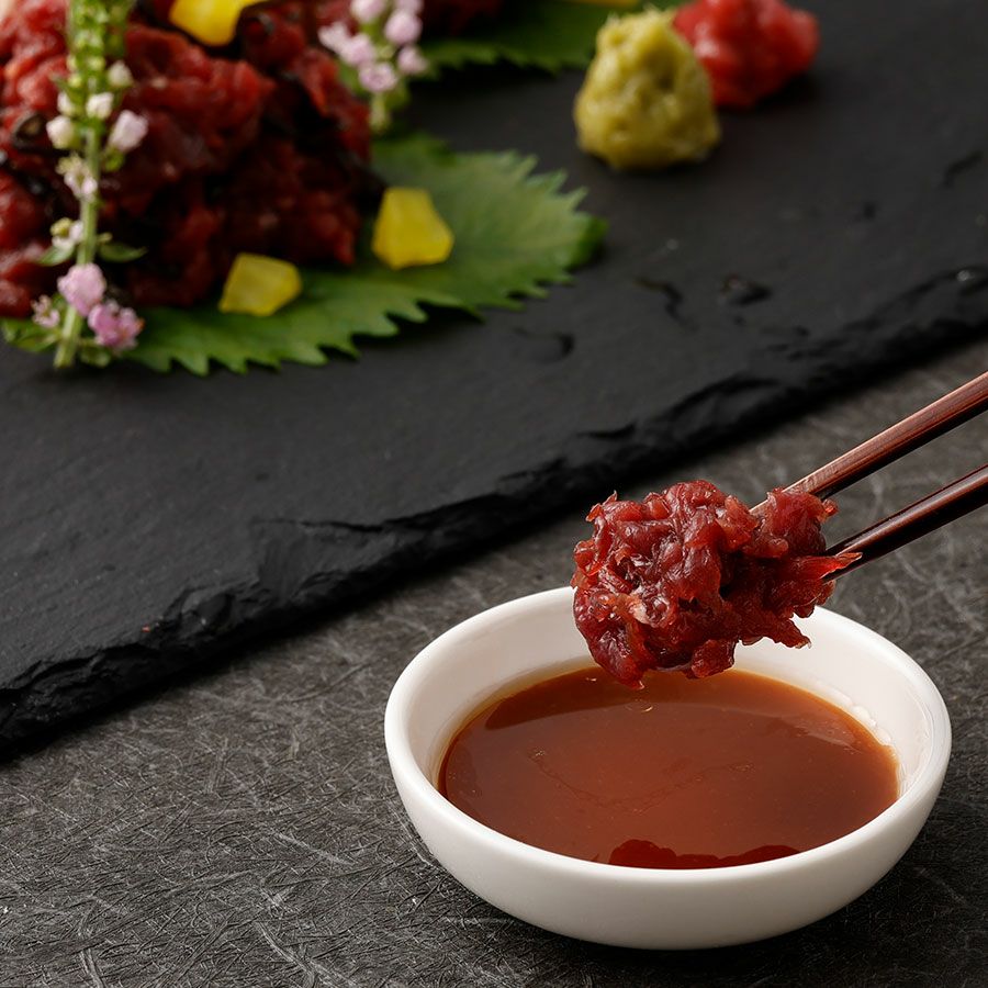 国産 赤身ユッケ（馬肉 ユッケ 線切り） 50g（軽種）熊本直送 | 菅乃屋